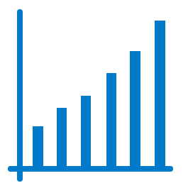 Line graph icon. 