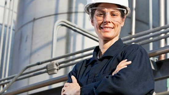 women_working outside industrial plant