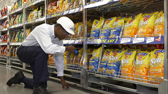 Pest Expert Assessing Food Retail Aisle